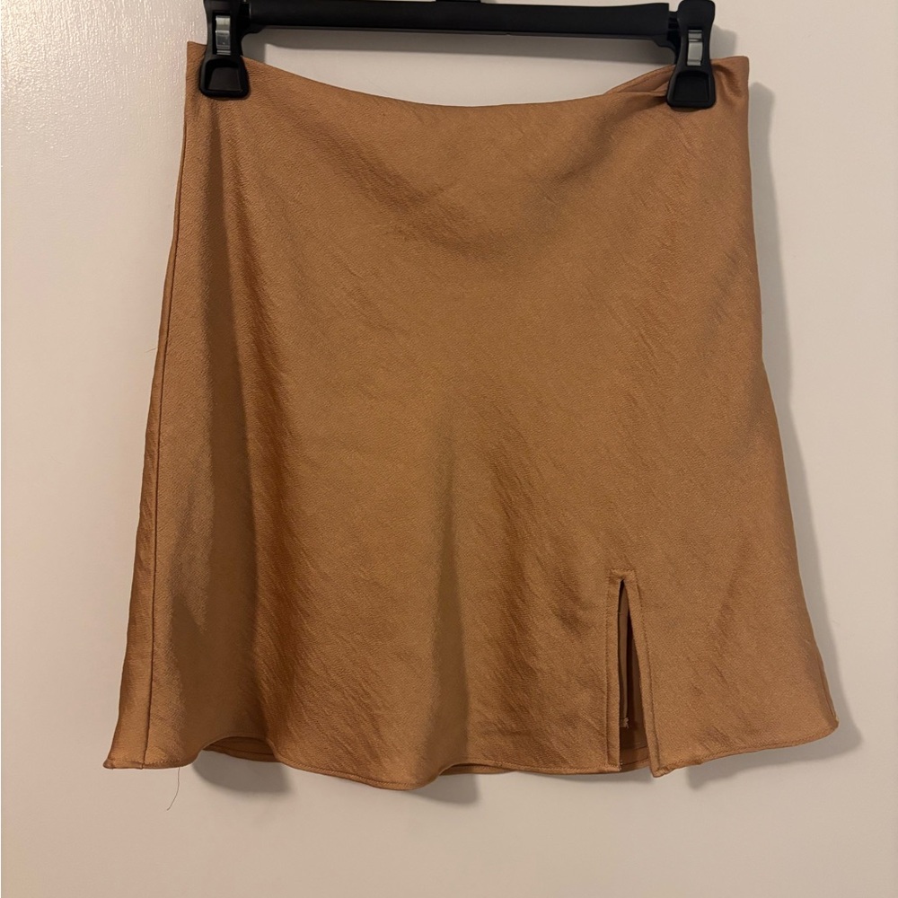 Y2K Cotton Candy LA Tan Mini Skirt Girlhoodcore Whimsy
